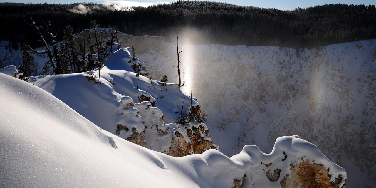 A Sun Pillar at the Grand Canyon of the Yellowstone